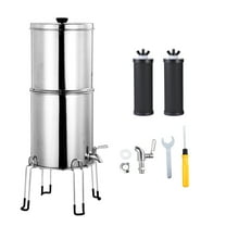 Water Filter System | Water Tank Water Purifier | Countertop System with 2 Filters & Spigot, Stainless Steel Water Dispenser Filter, Water Purification System