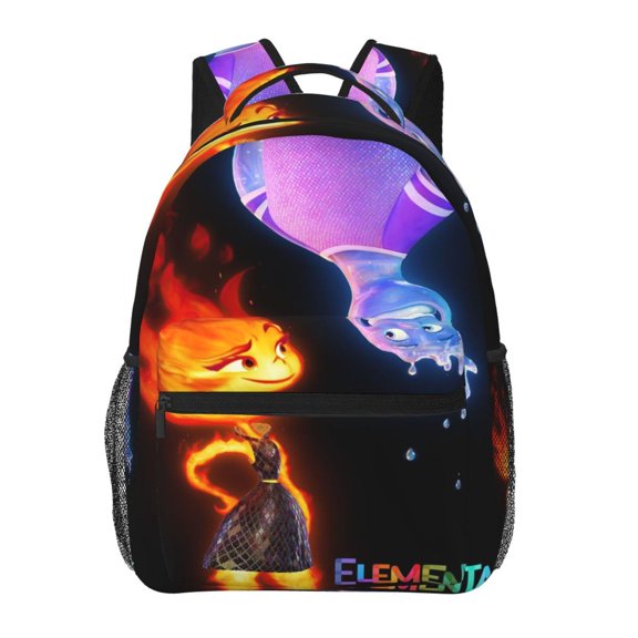 Water Fire Element-a Backpack Cute Cartoon Lightweight Backpacks Portable Outdoor Travel