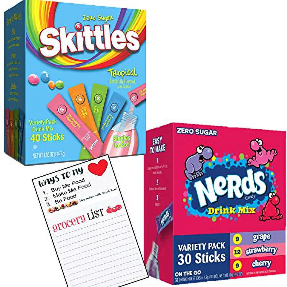 Water Flavoring Packets Variety Pack Skittles Tropical And Nerds Drink