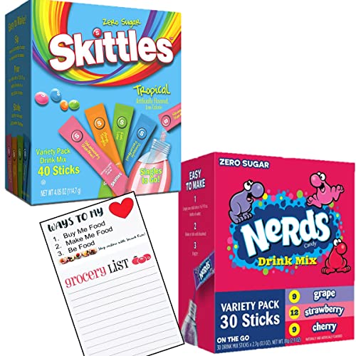 Water Flavoring Packets Variety Pack Skittles Tropical And Nerds Drink