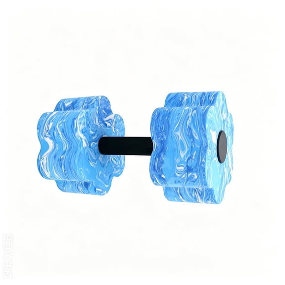 Water Floating Dumbbell, Plum Blossom Resistant Aquatic Exercise Dumbbell, 1 Piece for Adult Water Yoga, Aqua Fitness Resistance Training Water Aerobics Workout