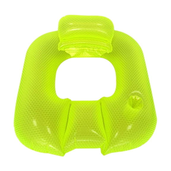 Water Floating Inflatable Lounge Chair, Comfortable Floating Seat with Backrest, for Pool, Lake, Beach or River Relaxation, Green