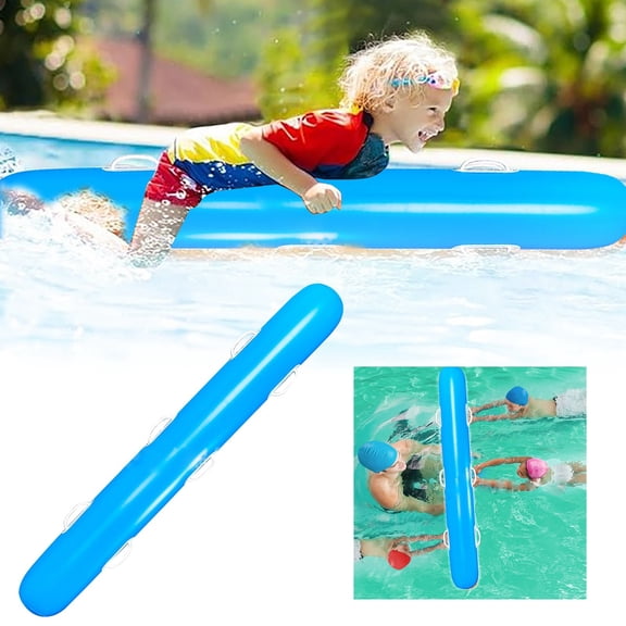 Water Floating Inflatable Pool Stick with Handle, Pool Float for Bathing or Water Sports 150cm, 59.05×7.87 inch, Blue