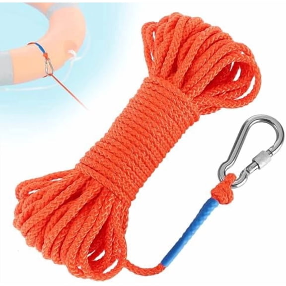 Water Floating Lifesaving Rope - Professional Throwing Pool Life Preserver Rope Line for Swimming Small Kayak Inflatable Boat