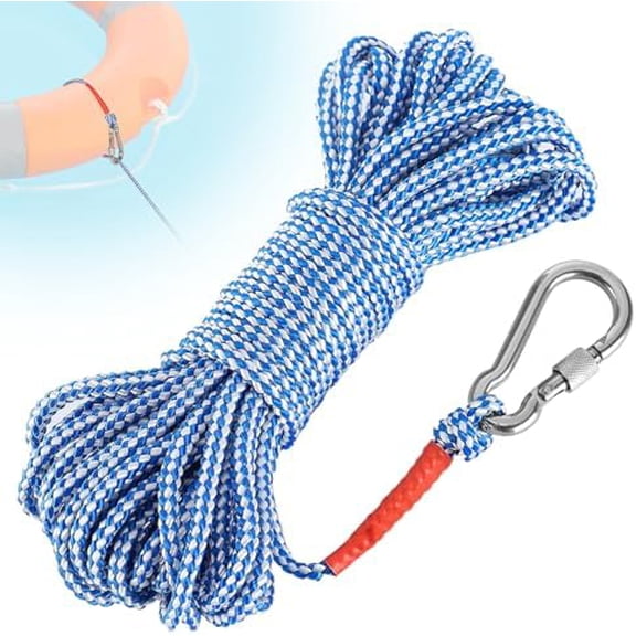 Water Floating Lifesaving Rope - Professional Throwing Pool Life Preserver Rope Line for Swimming Small Kayak Inflatable Boat