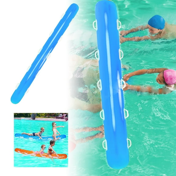 Water Floating for Water Sports Inflatable Pool Float with Handle for Bathing and Leisure Use,90.55×7.87 inch,Blue