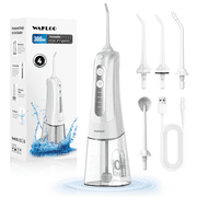 Water Flosser for Teeth Cordless 4 Jet Tips 4 Modes Oral Irrigator Portable, 300ML Tank USB Rechargeable IPX7 Waterproof Water Flossing for Adults Teeth Cleaning Home and Travel