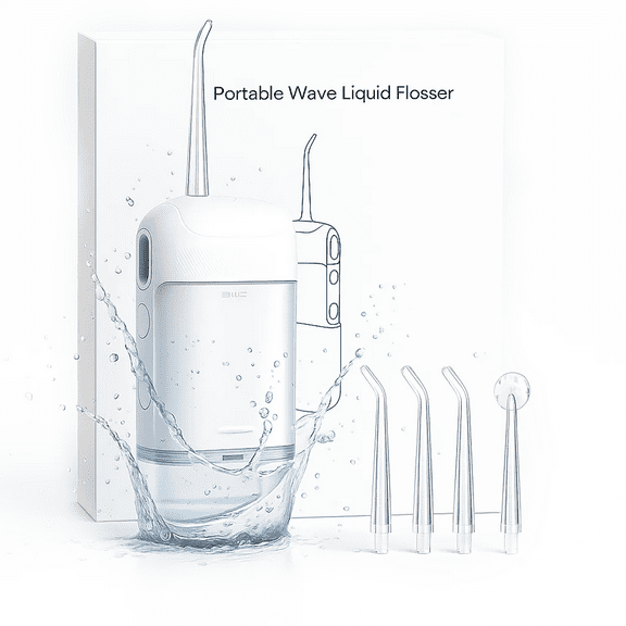 Water Flosser for Teeth, Portable Water Flosser Cordless with 3 Modes and 4 Jet Tips, IPX7 Waterproof Travel Water Teeth Cleaner, Water Floss Cleaner Deep Cleaning Flossing Picks for Home Daily Showe