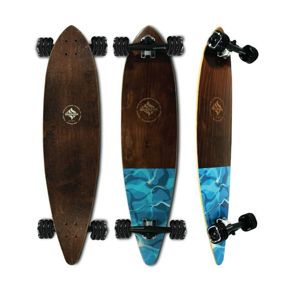 Water Flow 39 inch Pintail Longboard by Shark Wheel