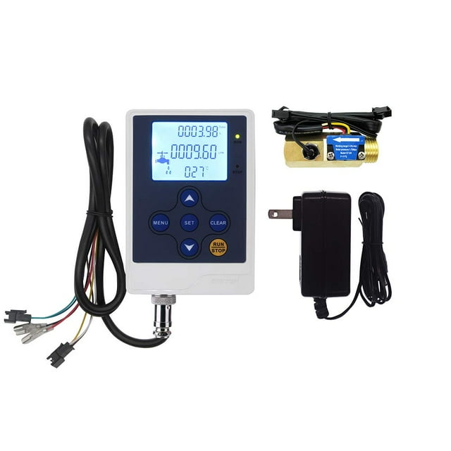 Water Flow Control LCD Display+G1/2"Thread Water Flow Hall Sensor