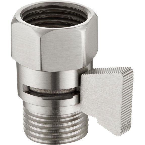 Water Flow Control Valve, Brass Shower Flow Restrictor, Brushed Nickel