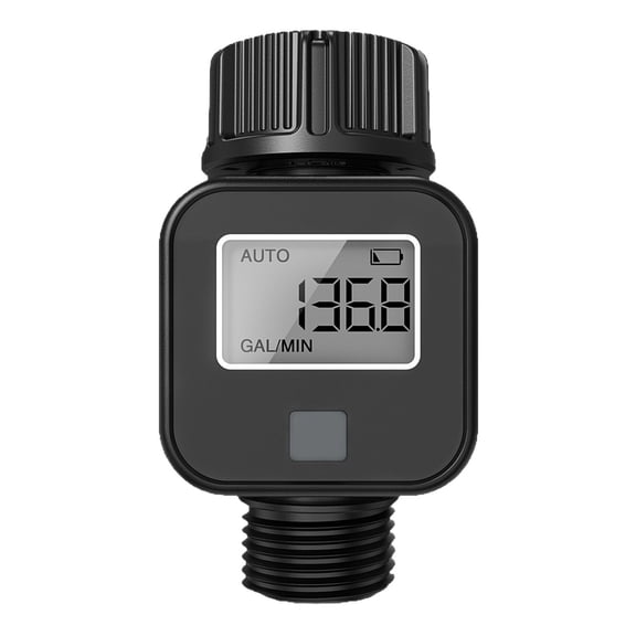 Water Flow Meter, LCD Large Screen Multi-Function Electronic Water Meter Sensor With Water Volume Measurement ,Accurate Measurements