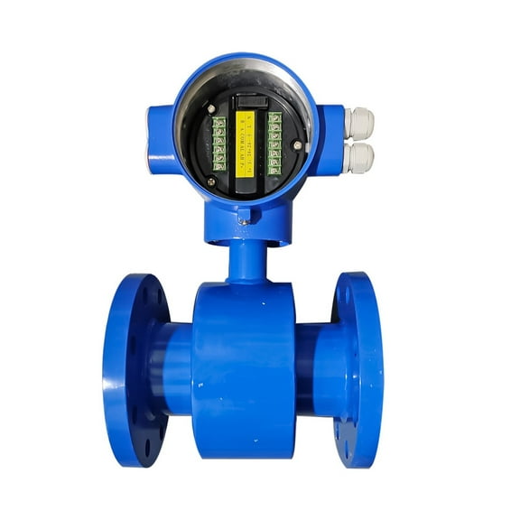 Water Flow Meter RS485 4-20mA, Digital Liquid Electromagnetic Flowmeter For Sewage Wastewater Seawater Mud Acid-Alkali Solution ,High Accuracy