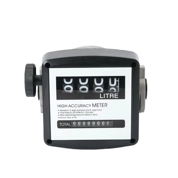 Water Flow Meter Sensor Flowmeter Fuel Gauge Caudalimetro Gasoline dieselfuelfuelfuel Fuel Oil Flow Indicator Counter DN25 4-digit 0-9999L ,Clear Reading