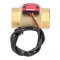 Water Flow Sensor Meter Flowmeter 1.3in Brass Male Thread for Swimming Pool Pipe