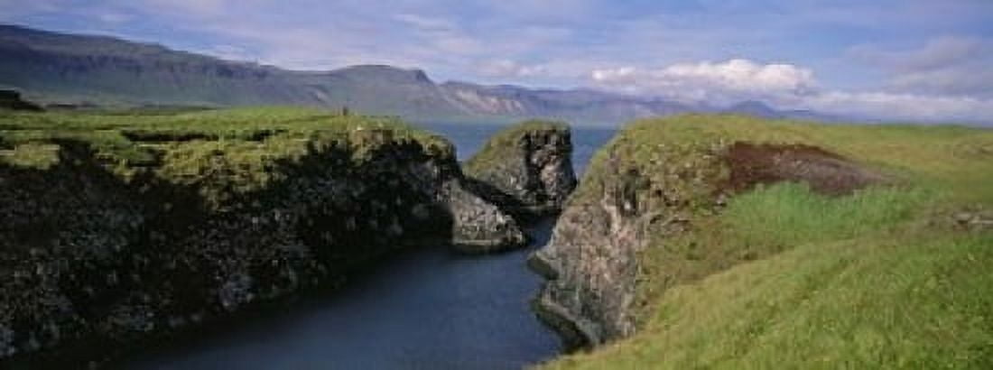 Water Flowing From The Valley Snaefellsnes Peninsula Iceland Canvas Art - Panoramic Images (15 x 6)