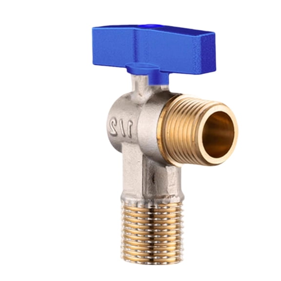 Water Flows Control 1/2inch Turn Angles Stop Valves Hot/Cold Water Shut Off Valves for Heating and Plumbing Systems