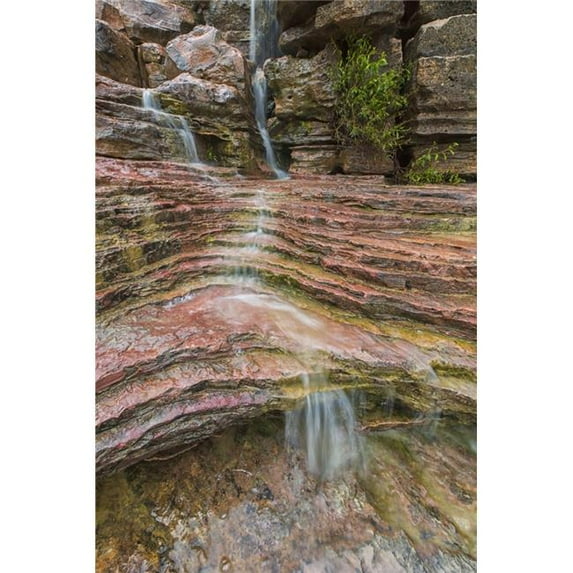 Water Flows Over A Very Colourful Waterfall in The Heart of Toro Toro National Park - Bolivia Poster Print