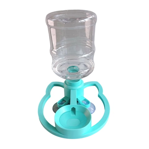Water Fountain for Cats,Pet Fountain,Cat Water Fountain Stand,6.5IN Cat Water Bottle Dispenser, Automatic Anti-Tipping Pet Supplies, Kitten Wat-er Bottle Basin Stand(Blue)