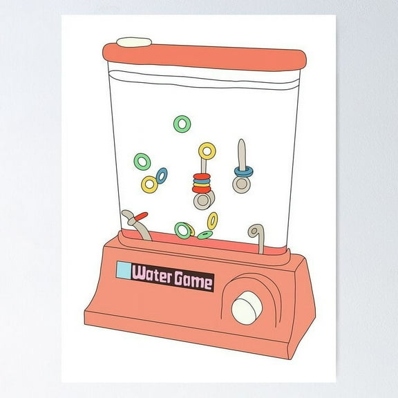 Water Game Retro Toy Poster, 8x12 UNFRAMED
