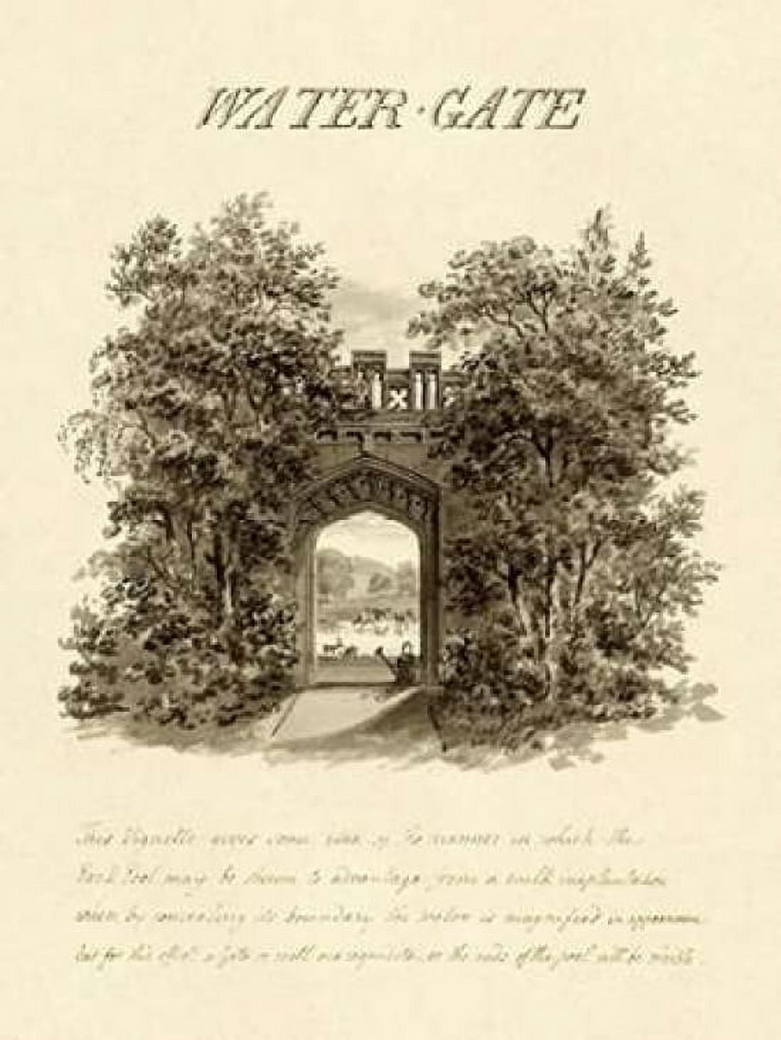 Water-Gate 1813 Canvas Art - Humphry Repton (18 x 24)