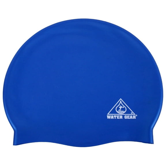 Water Gear 39100 Silicone Swim Cap-Blue