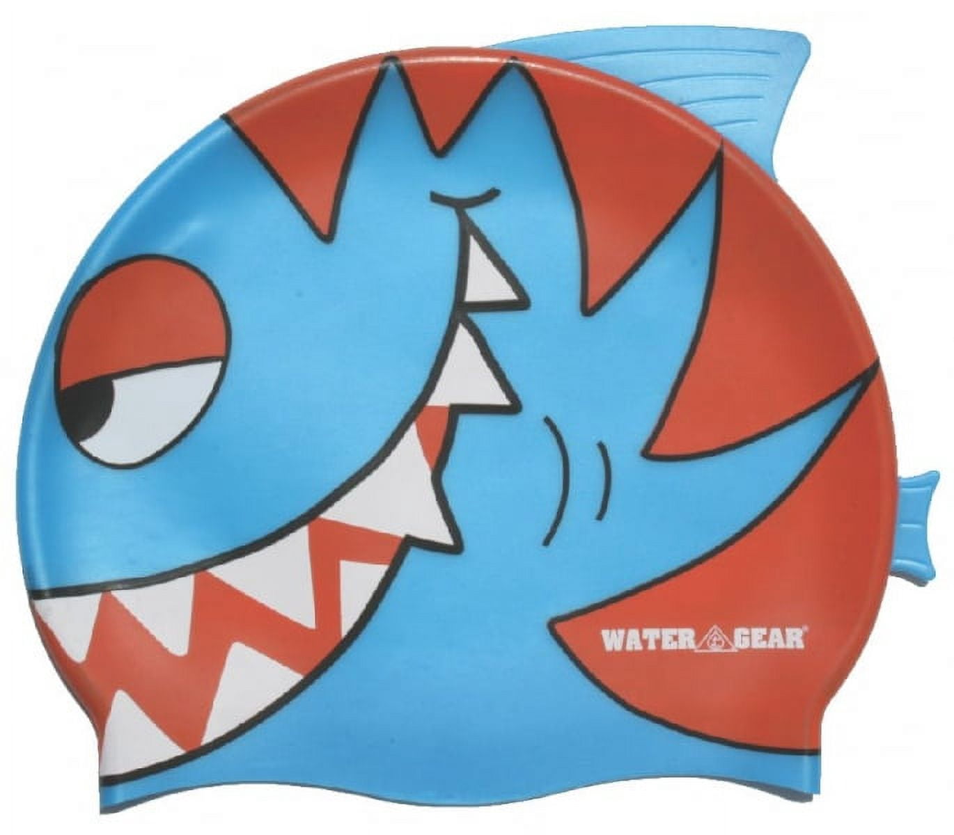 Blue Camo Shark Silicone Swim Cap For Kids – Water Gear Critter Cap, Fun For Pool & Camp 9 thumbnail image