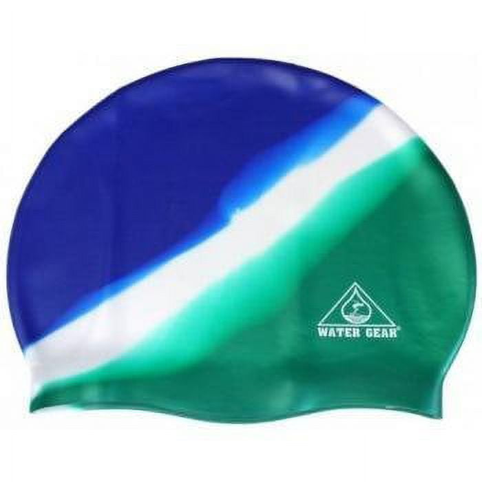 Water Gear Jazz Silicone Swim Cap BLUE/JADE