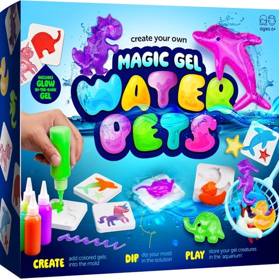 Water Gel Kit - Magic Elf Toy Kits - Waters Pets - DIY Water Gel Maker Set - Craft for Kids - Make Your Own Squishies Toys Crafts - Gifts for Boys & Girls