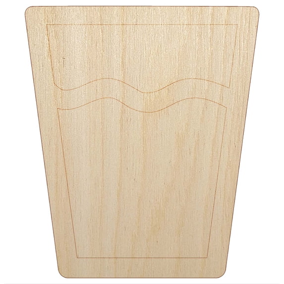 Water Glass Cup Wood Shape Unfinished Piece Cutout Craft DIY Projects - 4.70 Inch Size - 1/8 Inch Thick