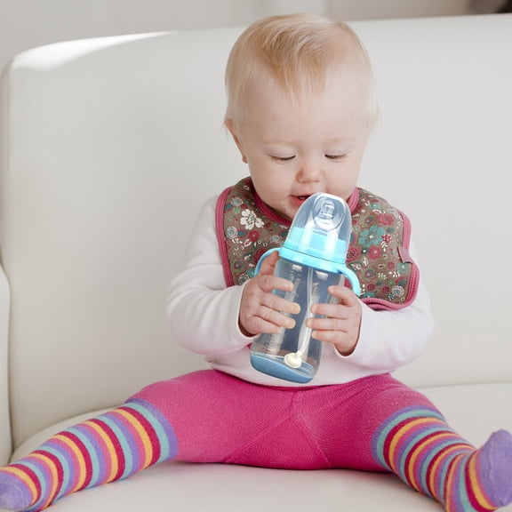 Water Glasses 300ML Wide Caliber PP Baby Bottle With Handle Anti Drop Anti Flatulence Plastic Baby Bottle