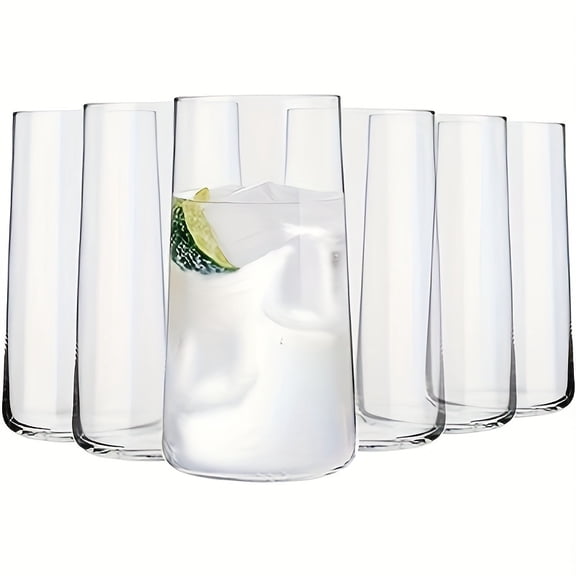 Water Glasses Set of 6, 17.5Oz Large Drinking Glasses, Clear Crystal Lightweight Glass Cups, Glassware Set for Juice, Iced Tea, Mojito, Kitchen And Bar