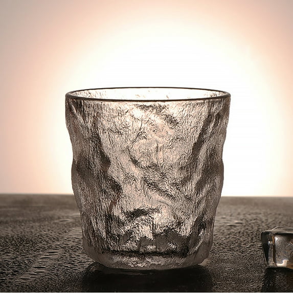 Water Glasses Tumblers Vintage Drinking Glasses Romantic Hammered Glacier Beverage Tumblers Vintage Glassware Juices Cup Drinking Cup Glass Cups