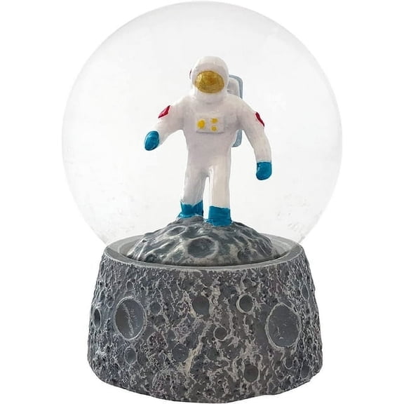 Water Globe - Moon Landing from Deluxebase. Snow Globe with Astronaut Figurine, Glass Glitter Globe, Resin Base. Home Decor & Astronaut Gift.