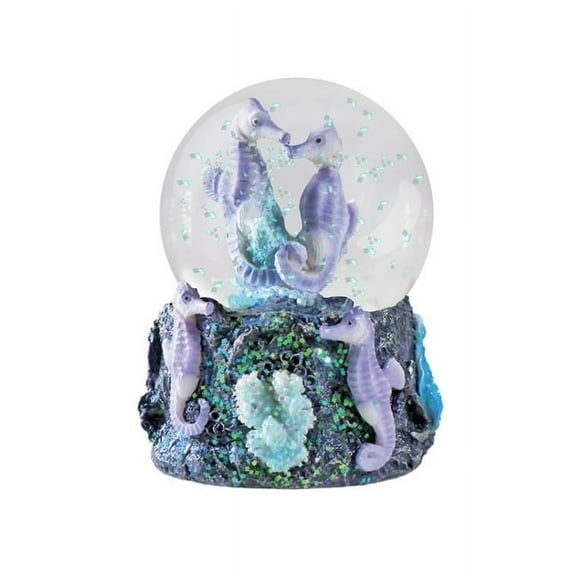 Water Globe - Seahorses from Deluxebase. Seahorse Snow Globe with Resin Figurines. Home Decor Gift