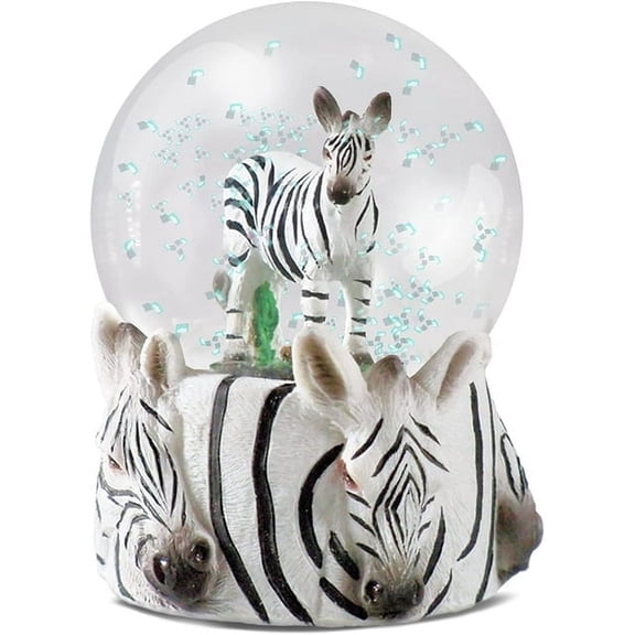 Water Globe - Zebra from Deluxebase. Snow Globe with Zebra Figurine, Glass Glitter Globe, Resin Base. Home Decor & Zebra Gift.