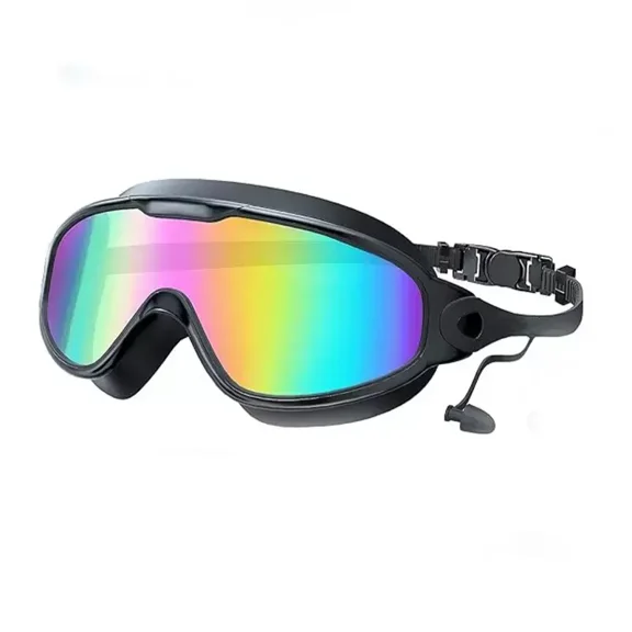 Water Goggles 1 Pack - Wide View, Anti-Fog, No Leaking, Soft Silicone, Adjustable Strap, UV Protection, Secure Fit Diving/Pool/