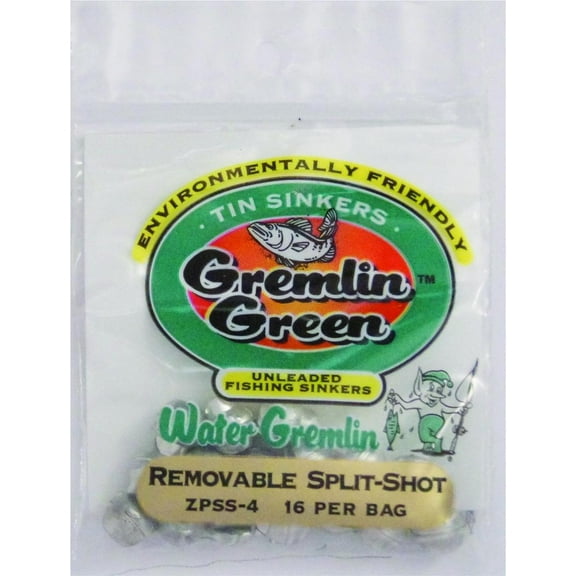 Water Gremlin Green Removable Split Shot, 16pk