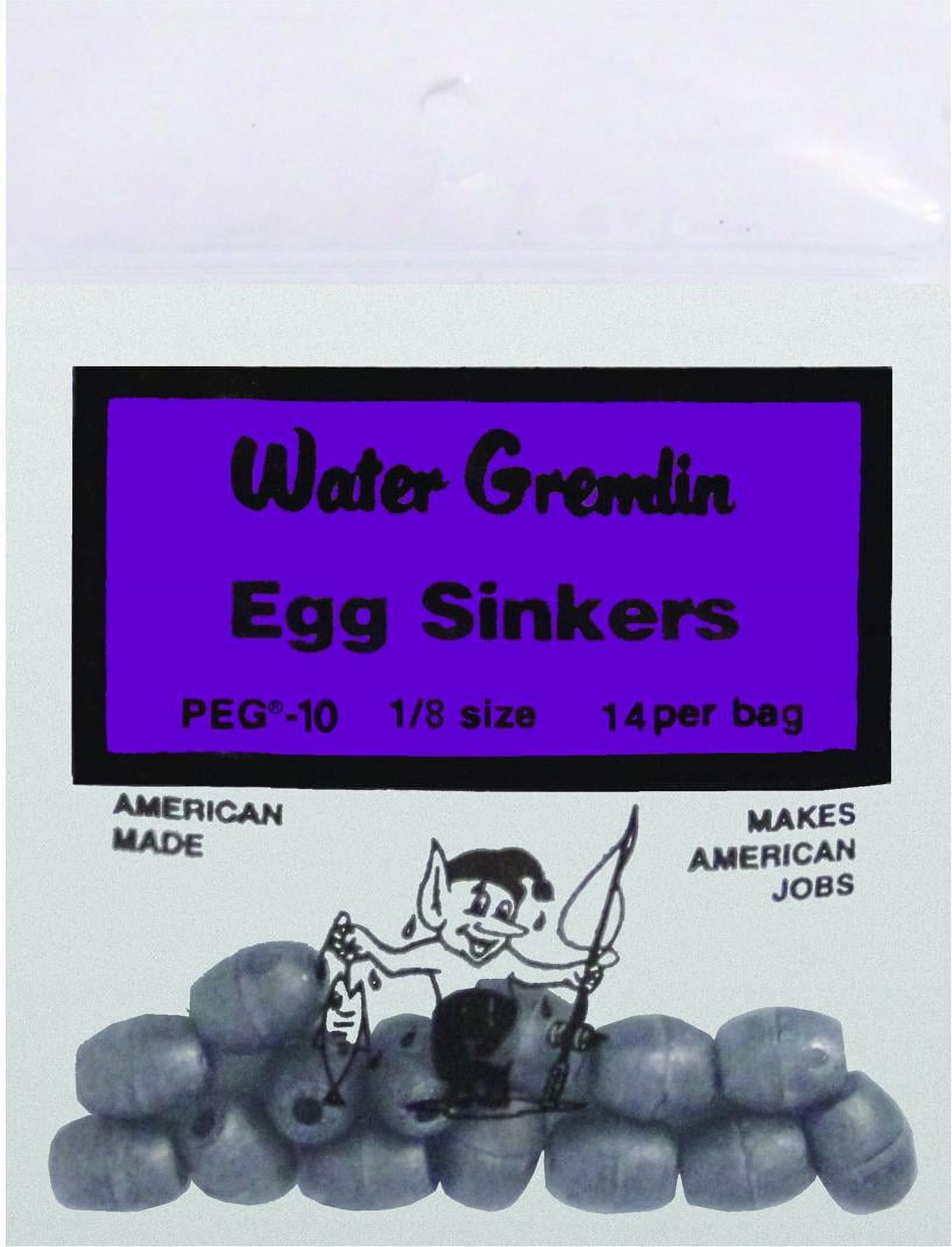 Water Gremlin PEG10 Egg Sinker 1/8oz 14Pc