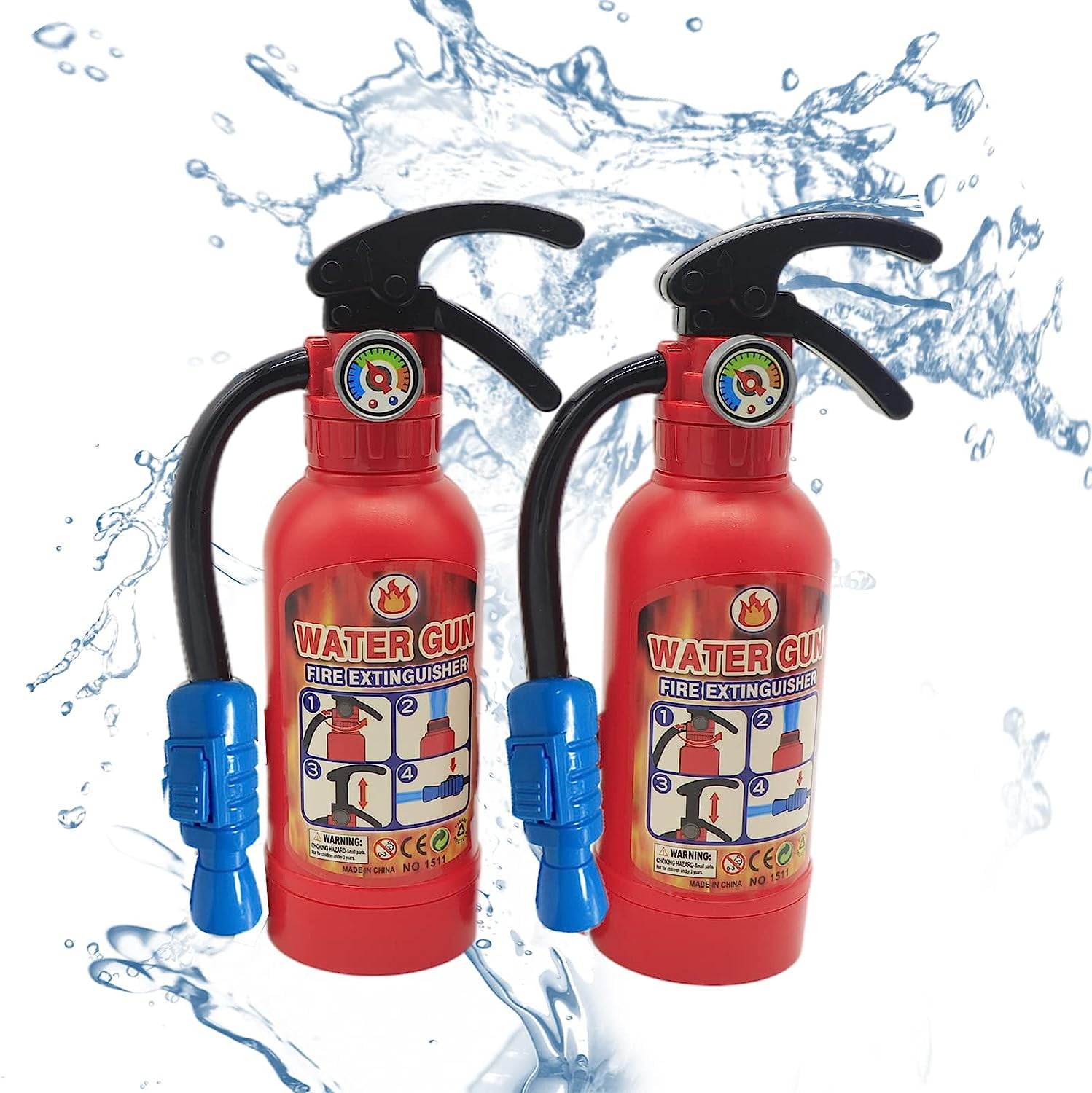 Water Gun For Kids, 2 Pack Fire Extinguisher Water Squirt Toys,8.5