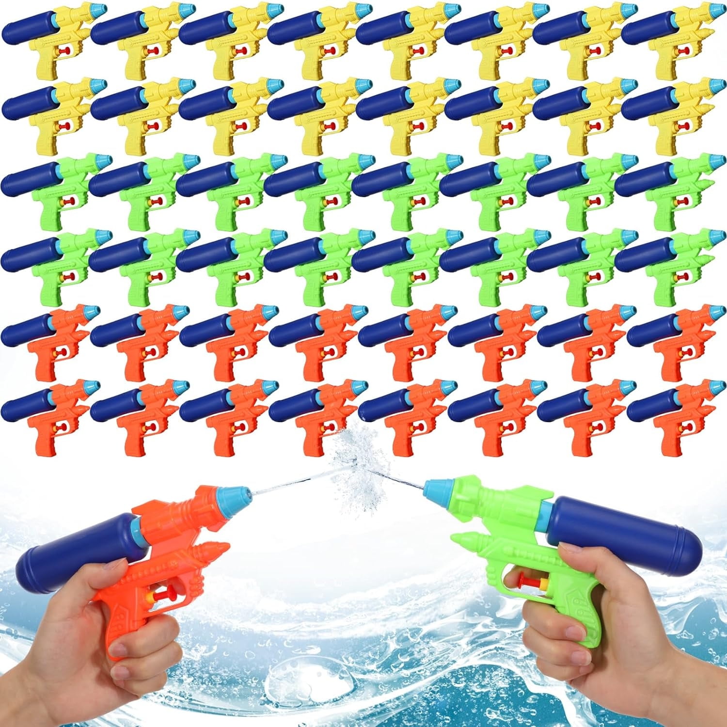 Water Gun for Kids Colorful Squirt Toy Gun Pool Party Favors 20 ft Long ...