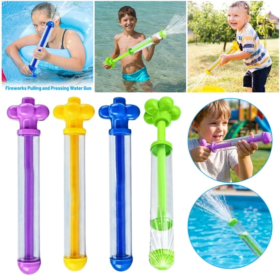 Water Gun for Kids Pull-Release Press Large Capacity Squirt Blaster Easy-Squeeze Design with High-Volume Water Flow for Summer Pool Beach Backyard Birthday Party Outdoor Play