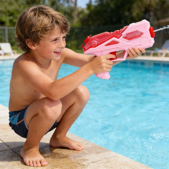 Water Gun Toy Summer Outdoor Water Blaster Pump Action Spray Water Gun K*ids Pool Beach Backyard Water Fight Game Toy Summer Party Outdoor Water Play Toy Gift for K*ids Family Fun Activity-Pink