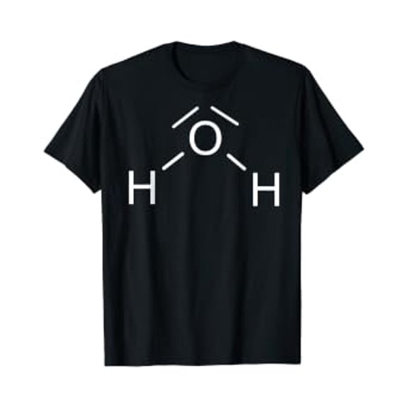 Water H2O Chemistry Molecule Structure T-Shirt