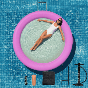 Mvpipi Water Hammock Inflatable Sunchill Ring with Mesh Design, Heavy Duty Inflatable Platform for Ocean, Lake & Swimming Pool, 10FT
