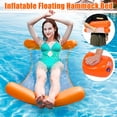 thumbnail image 1 of Water Hammock, Swimming Pool Beach Water Hammock, In Air Mattress Lounger Floating Foldable Inflatable Float, 1 of 8