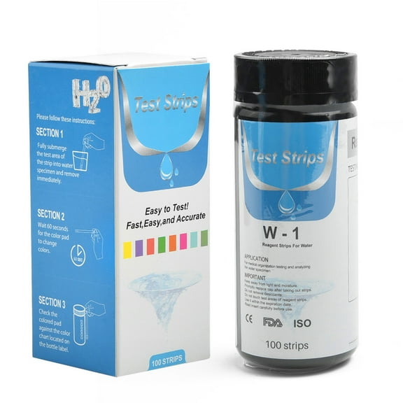 Water Hardness Test Strips 100 Count with Range 0-425 ppm for Drinking Water Tap Water and More