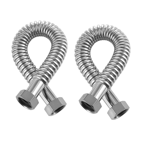 Water Heater Connector 18 Inch, Stainless Steel Flex Hose 1 FIP, Water Heater Installation Kit for Bathroom Kitchen Boiler Room - Reliable & Durable
