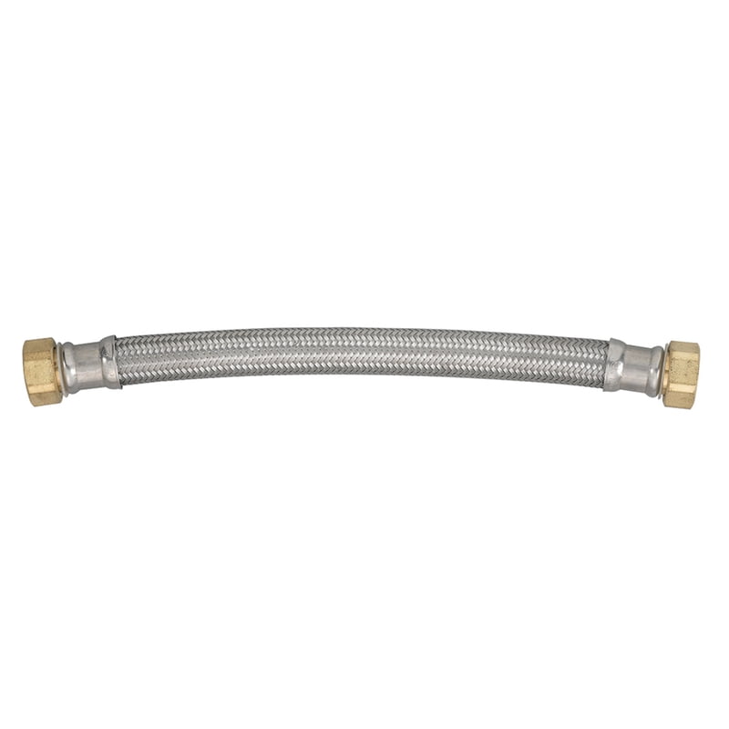 Water Heater Connector, Braided Stainless Steel, 3/4 Fip X 24", Homewerks, 7213-24-34-1