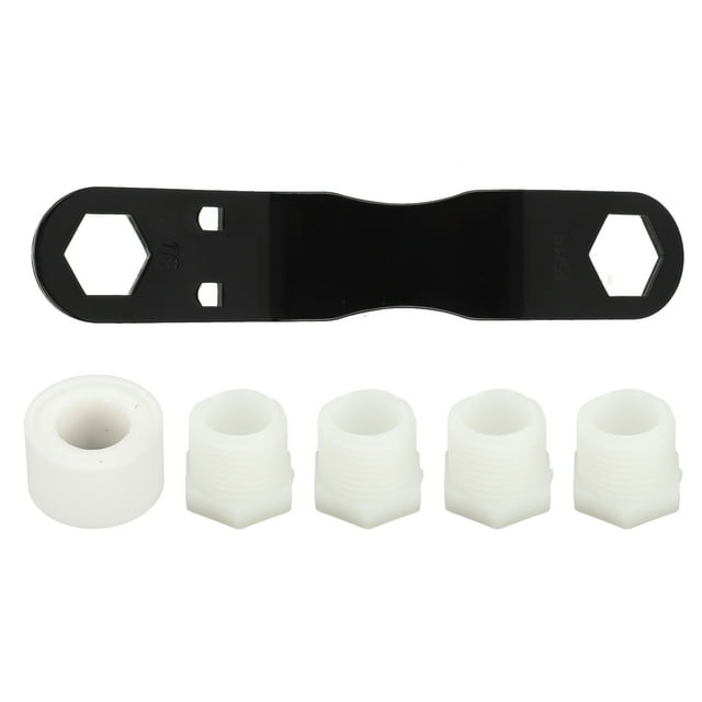 Water Heater Drain Plug Kit Tape Maintenance Wrench Hand Tools for 7/8in 15/16in Drain Plugs RV